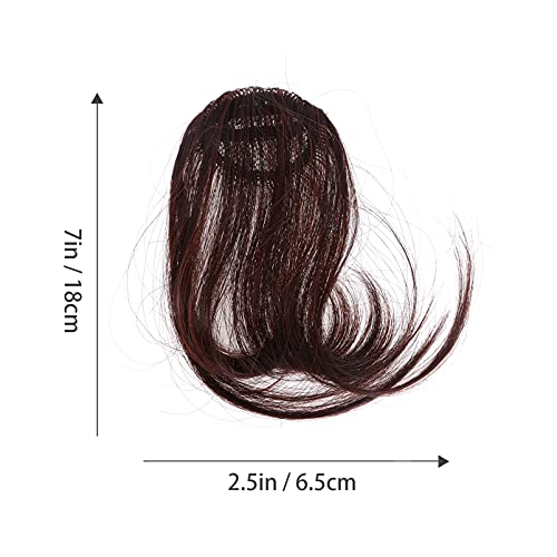 Lurrose Clipe na franja, cabelo humano com franja, clipe frontal para franja, franja de ar, franja r