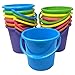 12 Pack Beach Pails Sand Buckets - Pails and Buckets for Kids - Beach Toys Use for Sand Molds & Castles - 7