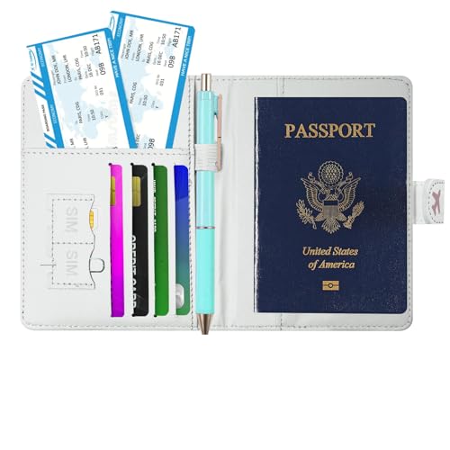 Passport Holder, Cute Travel Wallet Cover with RFID Blocking,Posy by LumeTrav - Used condition - Image 2