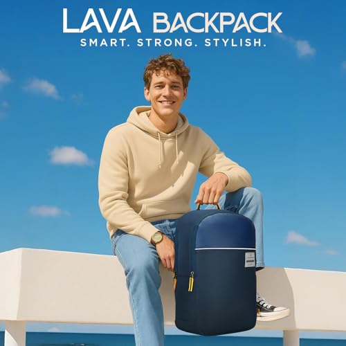 Image of Aristocrat Lava 17 Inch Compatible Laptop Backpack 25L | Premium Durable Fabric | 2 Compartments with Side Bottle Pocket | Padded Backpanel | Office & Travel Backpack for Men & Women