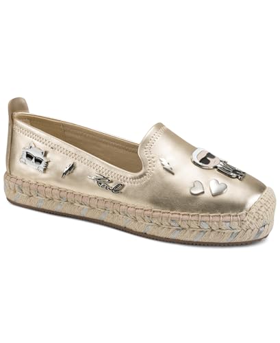 Image of Karl Lagerfeld Women's Michaela Slip on Espadrille Sandal with Pins