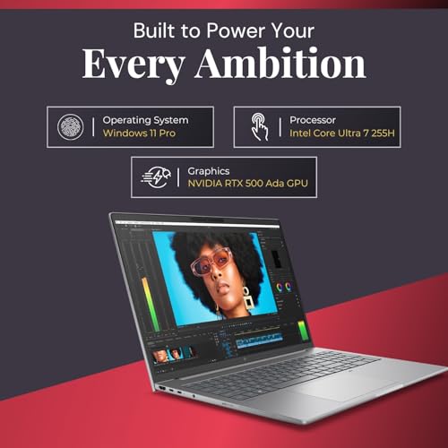 Image of HP Ultra 7 255H / 32 GB DDR5 RAM / 1 TB SSD /Windows 11 Pro /5 MP IR AI Camera / 16.0 inch AG WUXGA /Intel Wi-Fi 7 BE201 (2x2) and Bluetooth 5.4 /Fingerprint Reader (C1JQ1PT)