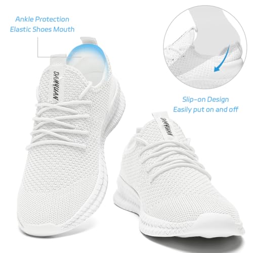 Image of Men Non-Slip Work Shoes Tennis Gym Sneakers Breathable Slip Resistant Lightweight and Comfortable for All-Day Wear Sports and Walking