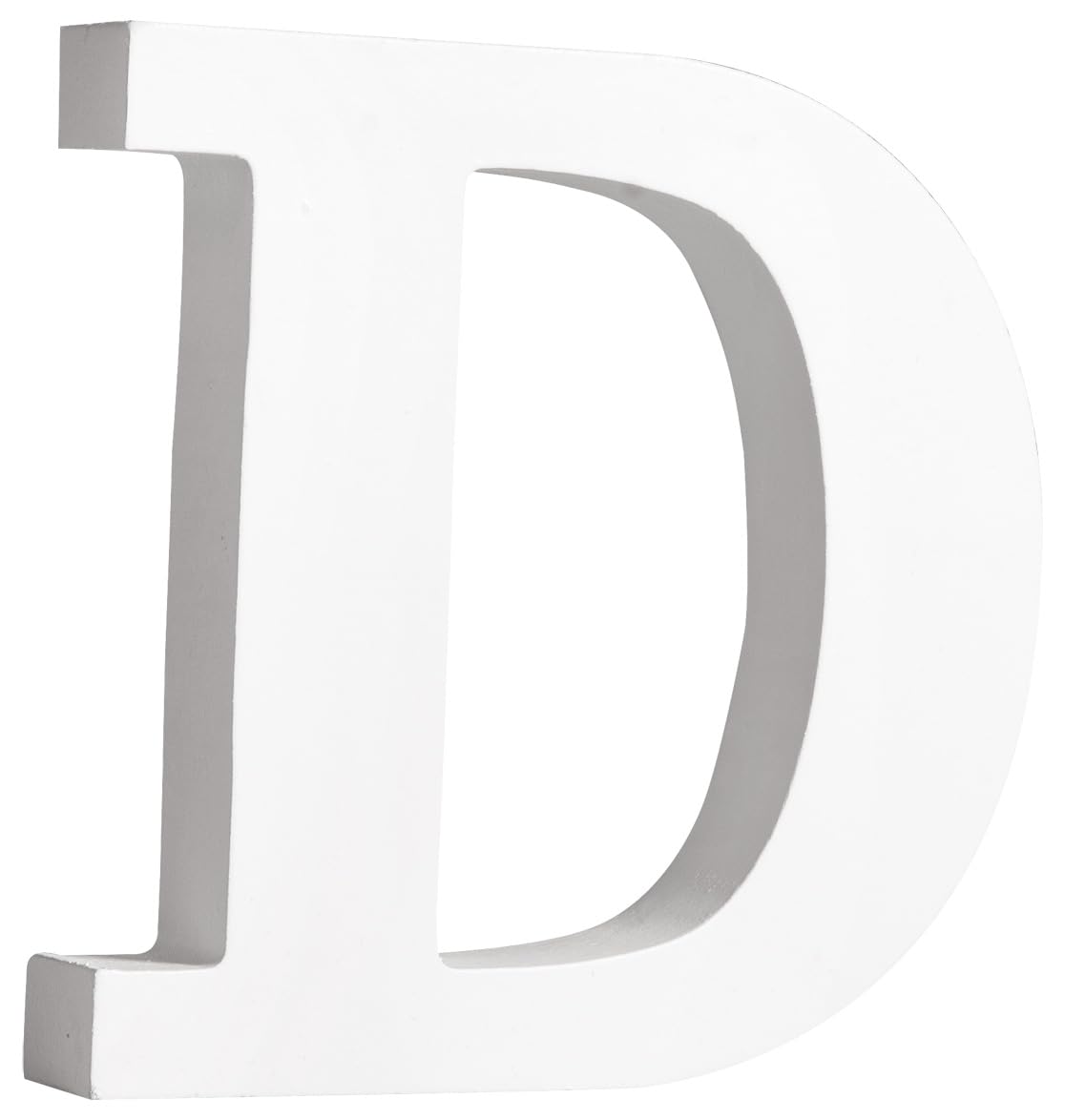 Rayher MDF Letter D for DIY Crafts, White Wood Letter for Wedding and Home Decorations, 3D Capital Letter, Upper-Case Letter, white, 10x2x11cm, 64543102 โ image 1