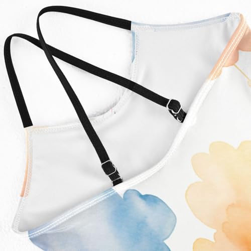 Oil Print Could Girls One-Piece Swimsuit Beach Bathing Suit4