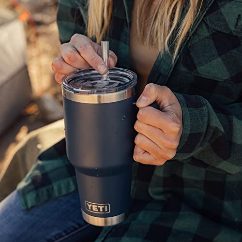 Image of YETI Rambler 35 oz Tumbler with Handle and Straw Lid, Travel Mug Water Tumbler, Vacuum Insulated Cup with Handle, Stainless Steel, High Desert Clay