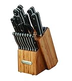 Farberware Edgekeeper 21-Piece Bamboo Cutlery Set, Black