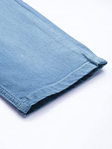 Image of The Indian Garage Co Men Regular Fit Solid Mid-Rise Stretchable Jeans