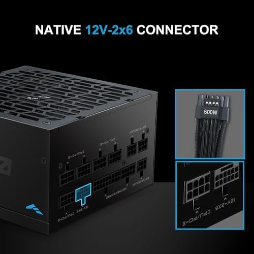 SAMA G1000 1000W ATX 3.1 Fully Modular Power Supply, Gold Efficiency Performance, Cybenetics Rated, PCIe 5.1 & 12V-2x6 Ready, Japanese Capacitors, 140mm FDB Silent Fan, ECO Mode Gaming PSU (Black)