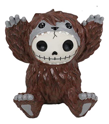 Ebros Gift Larger Furry Bones Man Ape Bigfoot Sasquatch Skeleton Monster Collectible Figurine 3.5" H Furrybones Mythical Legend Mountain Forest Dweller
