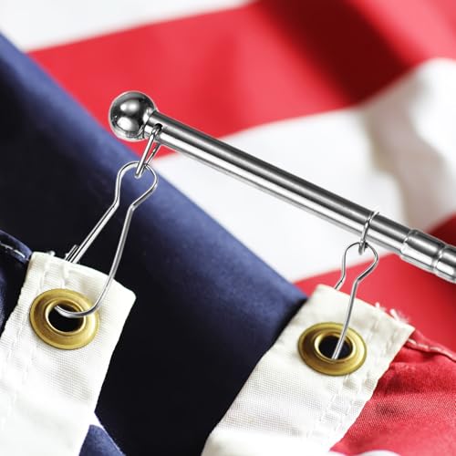 Mât de drapeau télescopique portable de 1,2 m pour guide