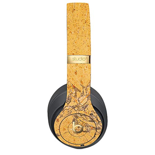 MightySkins Skin Compatible with Beats Studio 3 Wireless - Saffron Marble | Protective, Durable, and Unique Vinyl Decal wrap Cover | Easy to Apply, Remove, and Change Styles | Made in The USA