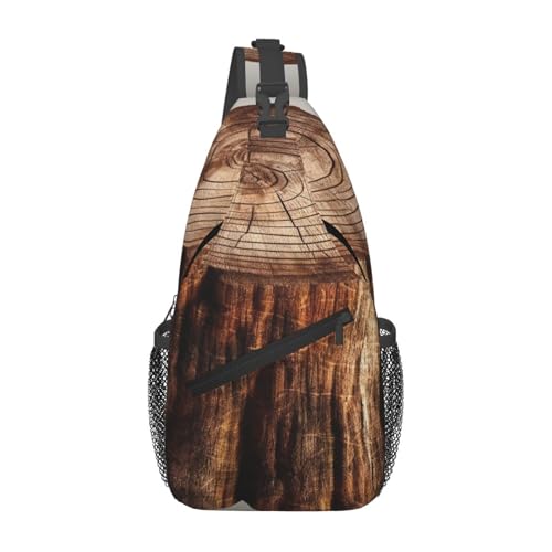 Bolso de Pecho Cruzado Stump of Oak Tree Negro miniatura 1