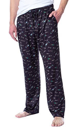 Marvel Mens' Loki TV Series Logo Icon Tossed Print Sleep Pajama Pants
