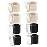 SOESFOUFU 4pairs Reusable Toe Separators for Women Bunion Corrector and Foot Care Supplies Soft Gel Spacers for Comfortable Daily Use Skin Tone and Black Washable