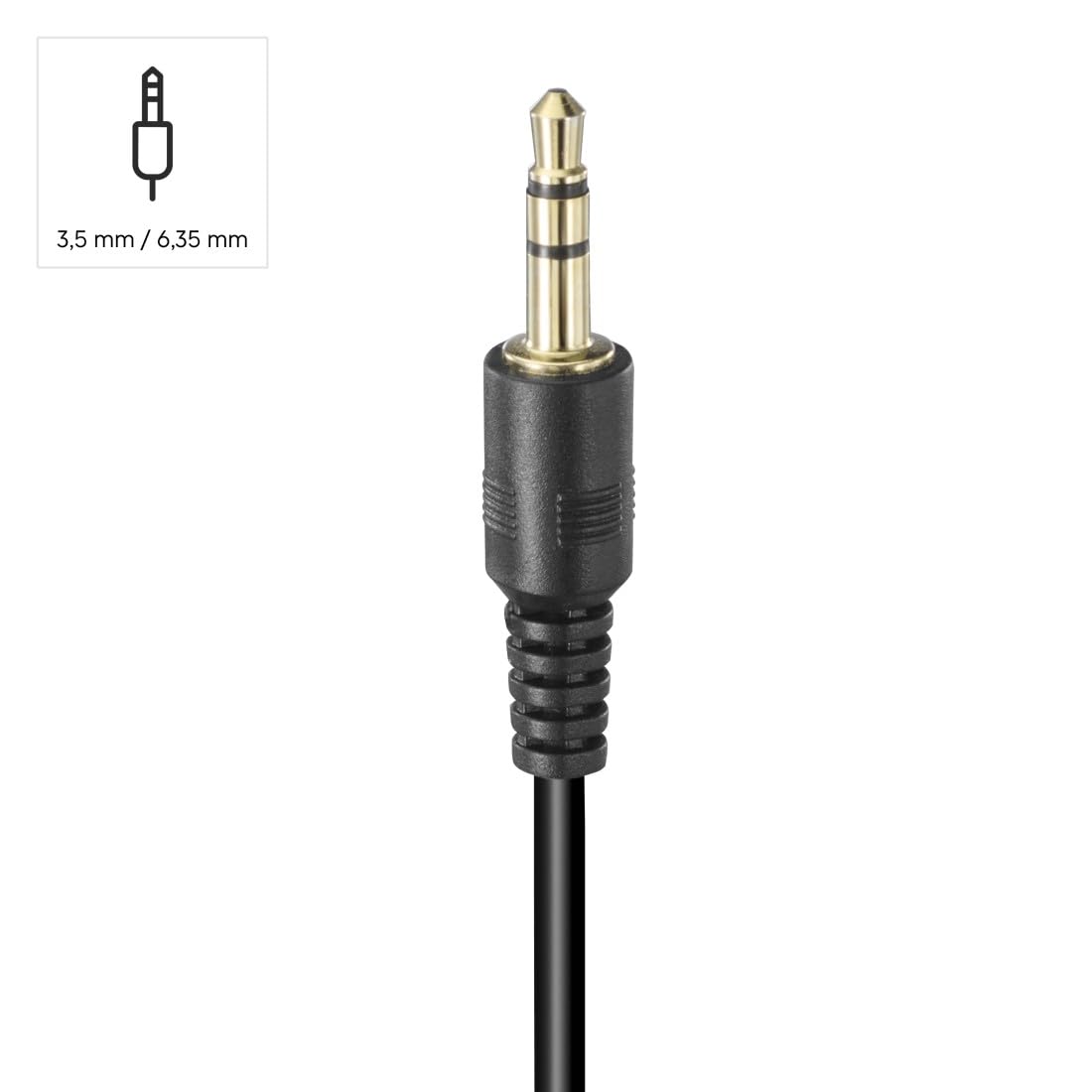 Hama Casque TV Filaire 6m ShellTV II, Circum-aural, Câble Extra-Long, Réglage du Volume Intégré, Jack 3.5 mm, Adaptateur Jack 6.35mm Inclus Plaqués Or, Idéal Hi-FI et Télévision, Noir
