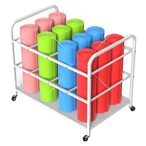Chariot de rangement tapis de yoga et rouleau mousse fitness
