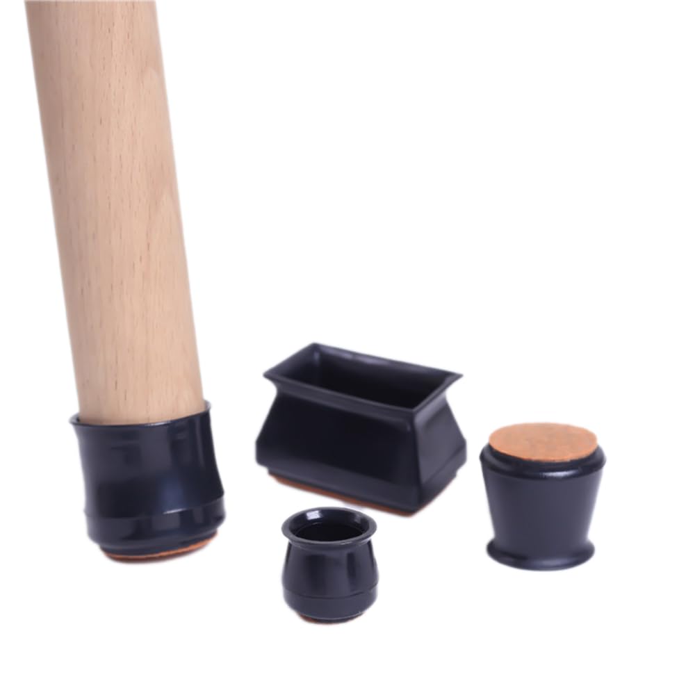 16 stuks 20 x 40 mm rechthoekige, siliconen stoelpootbeschermers, stoeldoppen, meubelbeschermers, tafelpootbeschermers, stoelpootbeschermers om krassen op hardhouten vloeren te voorkomen en lawaai te