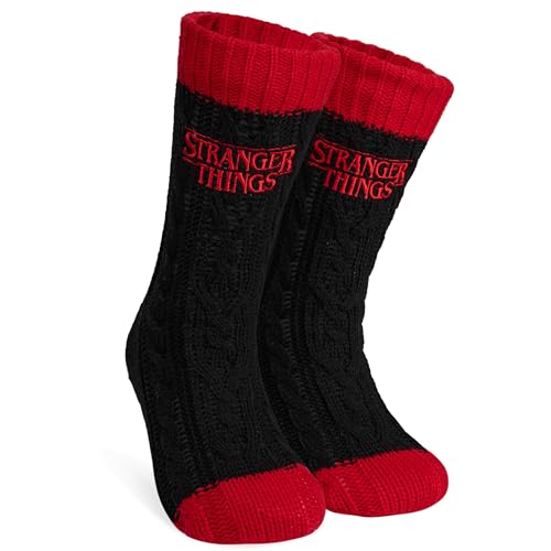 Stranger Things Fluffy Socks for Women and Teenagers Soft Warm Slipper Socks Non Slip One Size - Gifts for Women