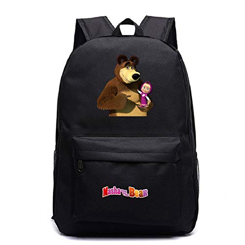Masha Y El Oso Niños Mochilas  Negro
