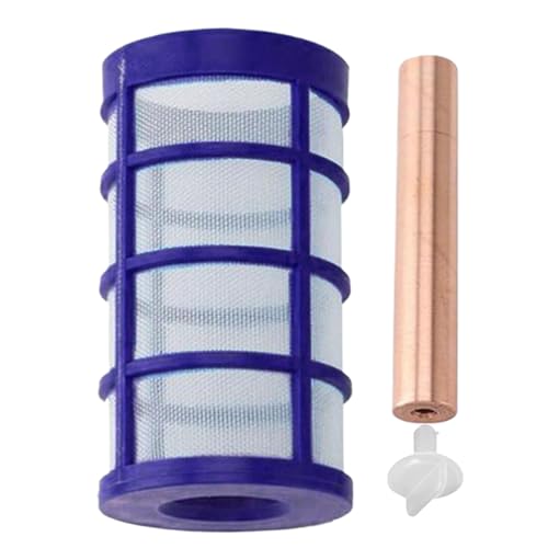 Kit De Repuesto para Ionizador De Piscina – Cobre ABS 10x6.7x6.7cm | Ánodos De Cobre De Recambio con Base De Filtro Ionizador Solar | Limpieza De Albercas Reduce Uso De Cloro Incluye Accesorios