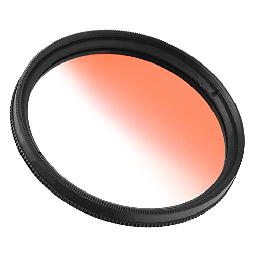 BAFOVY Junestar Filtro Degradado de 58 Mm, Filtro de Lente Impermeable con Recubrimiento Multicapa para Fotografía de Paisaje (Naranja Degradado)