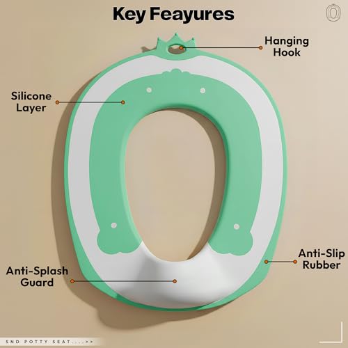 Image of StarAndDaisy Potty Seat /Chair for Kids 1-5 Years / 3-In-1 Baby Toilet Training Seat with Anti-Skip Pads, Removable Potty Pot, Potty Training Seat for Baby & Kids -Aqua