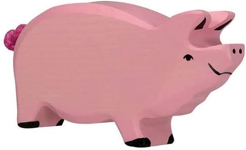 Holztiger HT80064 Boar Wooden Figure - Assorted Colours