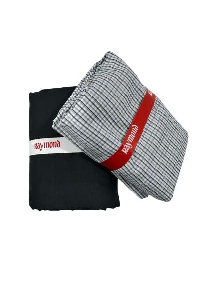 Image of Raymond Men's Premium Shirt & Trouser Fabric Combo | Unstitched Cotton Blend | Formal & Office Wear Fabric Set