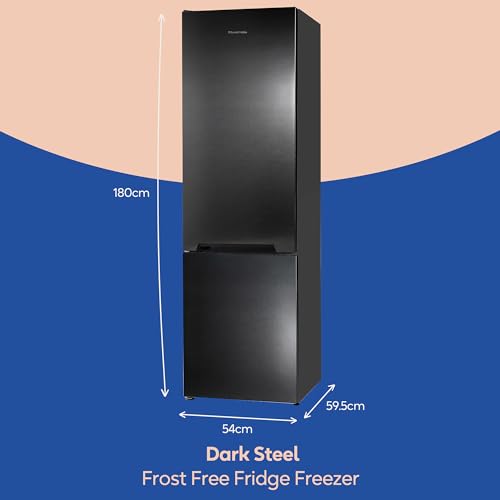 Russell Hobbs Fridge Freezer Freestanding Frost Free with Reversible Door, Adjustable Thermostat & Feet, 70/30 279L, 180cm High, LED Light, 2 Year Guarantee Dark Steel RH180FFFF551E1DS - Image 3