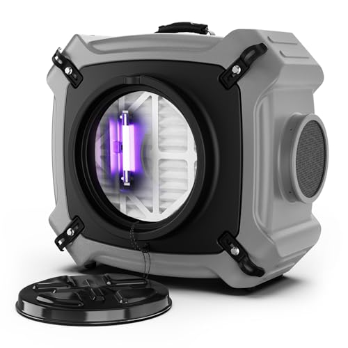 Abestorm 750 CFM Air Scrubber with UV-C Light 4 Stage Filtration System, HEPA/Activated Carbon Filter, MERV-10 Pre-Filter, Industrial Commercial Negative Air Machine Cleaner, V1