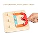 Coogam Wooden Letter Number Construction Puzzle Educational Stacking Blocks Toy Set Shape Color Sorter Pegboard Activity Board Sort Game for Kids Gift Preschool Learning STEM Toy