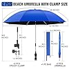 NBtoUS 2 PACK Chair Umbrella with Clamp, 360 ° Adjustable, UPF50+ Sunshade for Beach Chair, Patio Chair, Camping Chair, Golf Carts(Azure Blue, Not Include Chair)