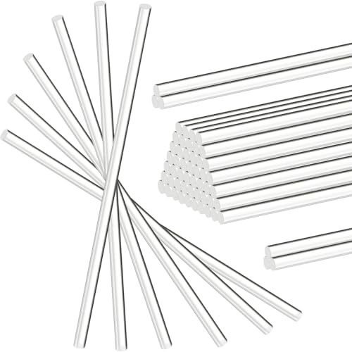 Image of Zopeal 30 Pcs 12 inch Clear Acrylic Dowel Rod for Craft,0.16'' /4mm Diameter