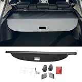 Motoforti Car Trunk Retractable Cargo Cover for Ford Explorer 2020-2023 Rear Trunk Parcel Shelf Luggage Security Shield Shade, Canvas, Gloss Black