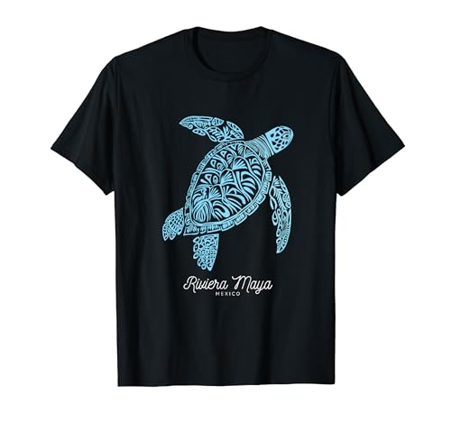 Riviera Maya México Vacation Tee Yucatán Tribal Sea Turtle Camiseta