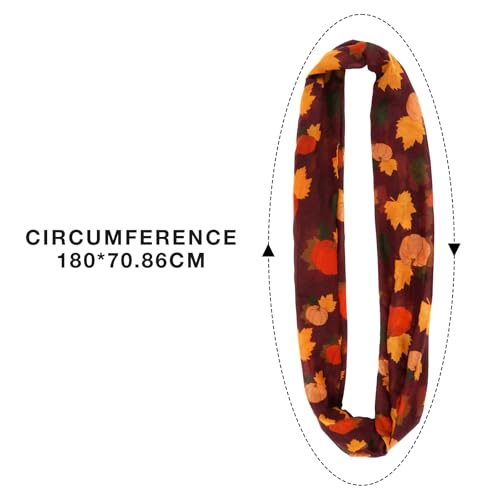 GERINLY Light Circle Scarves, Print Infinity Loop Scarf Head Wrap for Women2