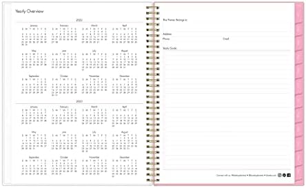 Blue Sky 2022 Weekly & Monthly Planner, 8.5" x 11", Frosted Flexible Cover, Wirebound, Mimi Pink (137264-22)