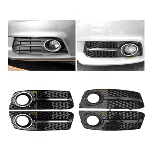 Grille phare antibrouillard avant argent compatible Audi A4 B8