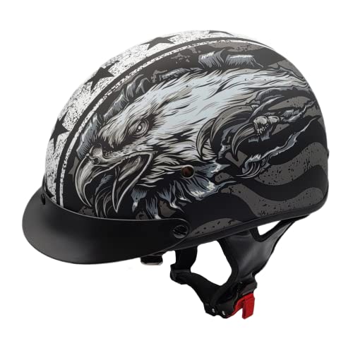 Vega Warrior Half Helmet 7830-053, Eagle Grey Flag, Medium #TOP4