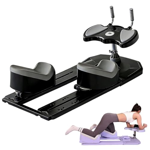 Cashwise Multifunktionales Krabbel-Trainingsgerät – Zerlegbarer dynamischer Wirbelsäulen-Twist- & Dehntrainer – Geräuscharmes Krabbel-Workout-Gerät – Trainingsausrüstung für Rumpf, Gesäß, Beine Black