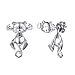Produktbild SILVERCUTE Damen Ohrring 925er Sterlingsilber Katze Glückskatze Ohrstecker Maneki-neko Tier Schmuck Glücksbringer Geschenk für Mädchen Tochter Freundin