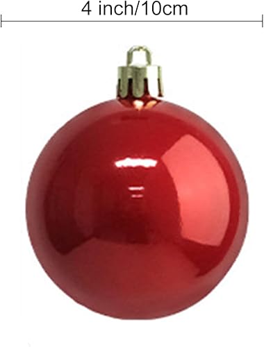 Miniatura 5 de YYCRAFT Adornos de bola de Navidad de 34 quilates de 2.2 pulgadas para árbol de Navidad, decoraciones de Navidad, ganchos inastillables incluidos
