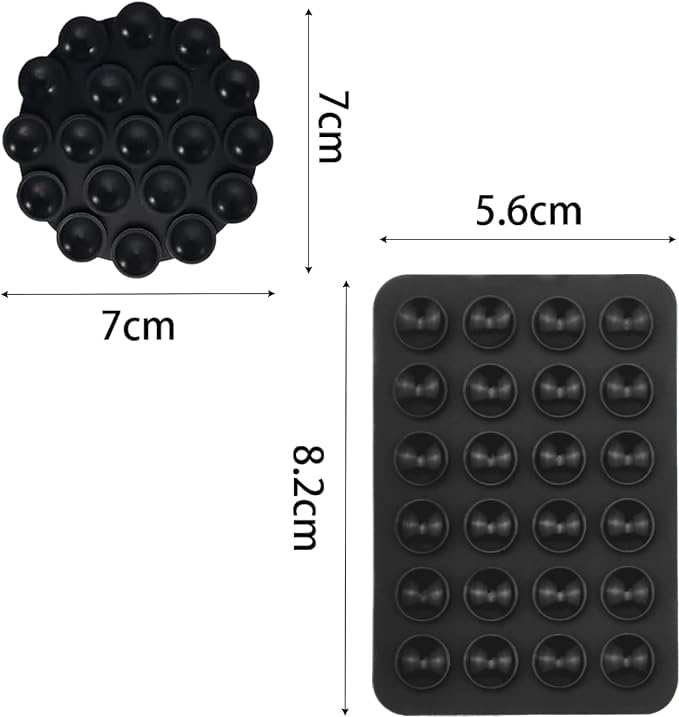 Ventosas De Silicona Para Móvil - 4 Unidades (2 Negras, 2 Blancas), Antideslizantes, Ideales Para Selfies Y Vídeos Sin Manos
