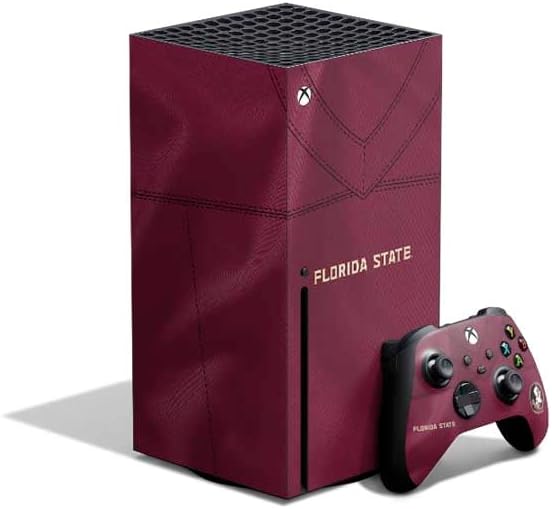 Skinit Decal Gaming Skin Compatible with Xbox Series X Bundle - Officially Licensed Florida State University Pattern Jersey Design