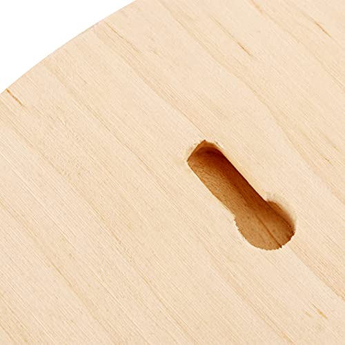 FUNSUEI 3 Pack 12 Inch Round Wooden Plaque, 3/4 Inch Thick Unfinished Wooden Circle Plaque, Natural Wooden Base for Craft Projects, Sign, Painting, Woodcarving - Thumbnail 3