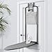 Seiritex Over The Door Ironing Board 14x42 inches with Iron Holder and Pocket Storage Bag, Hanging Iron Board for Home Laundry Room, Black