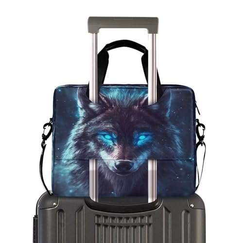 Bolsa para portátil Alaza Blue Eyed Wolf con correa miniatura 3