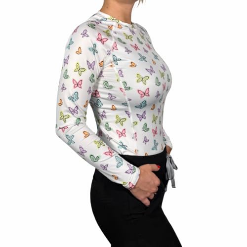 Women’s Athletic Underscrub Top – Long Sleeve, Base Layer, Multicolor Designs, Breathable, Stretch Fabric.2