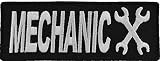 Mechanic Patch - 4x1.5 inch. Embroidered Iron on Patch